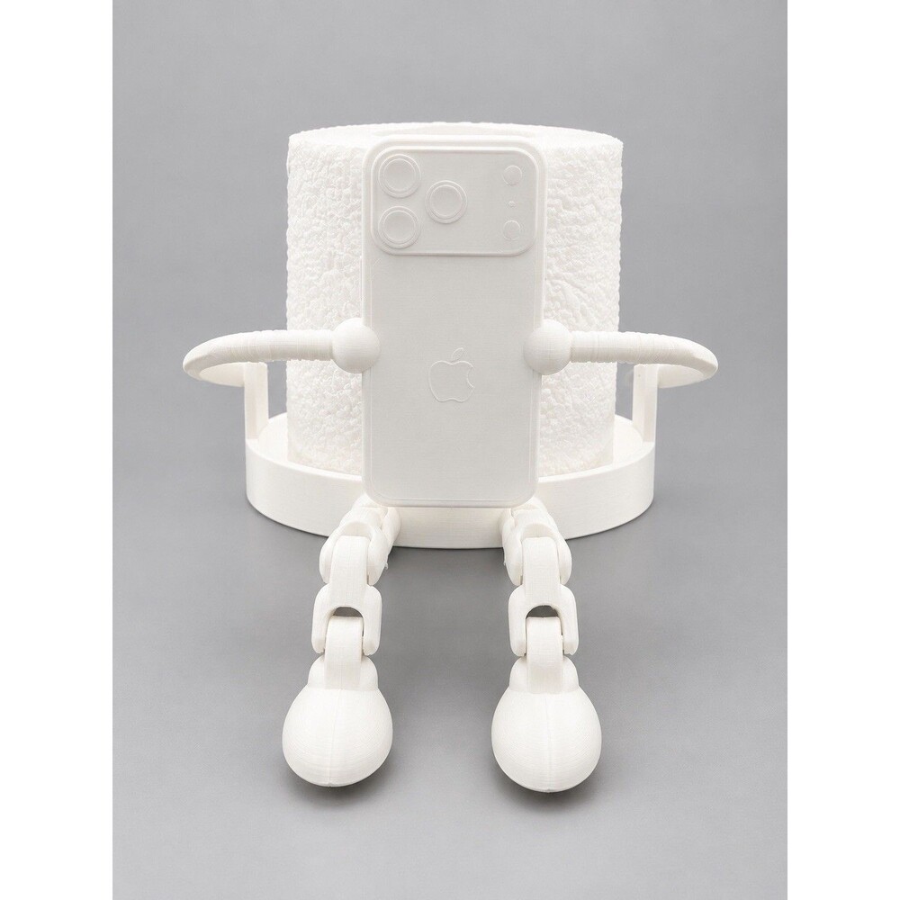 3D Printed Robot Toilet Paper Holder Bathroom Decor